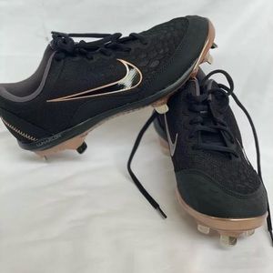 Nike Lunarlon Hyperdiamond Cleats Black Gold 8.5